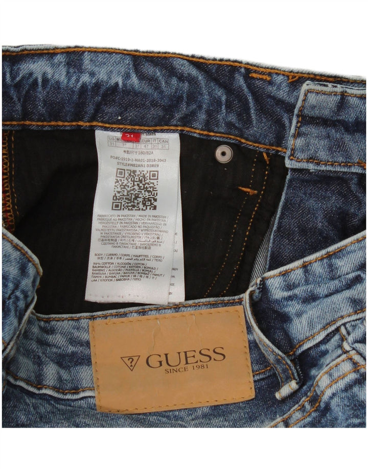 Guess Herre Distressed Slim Jeans W31 L31 Blue Cotton
