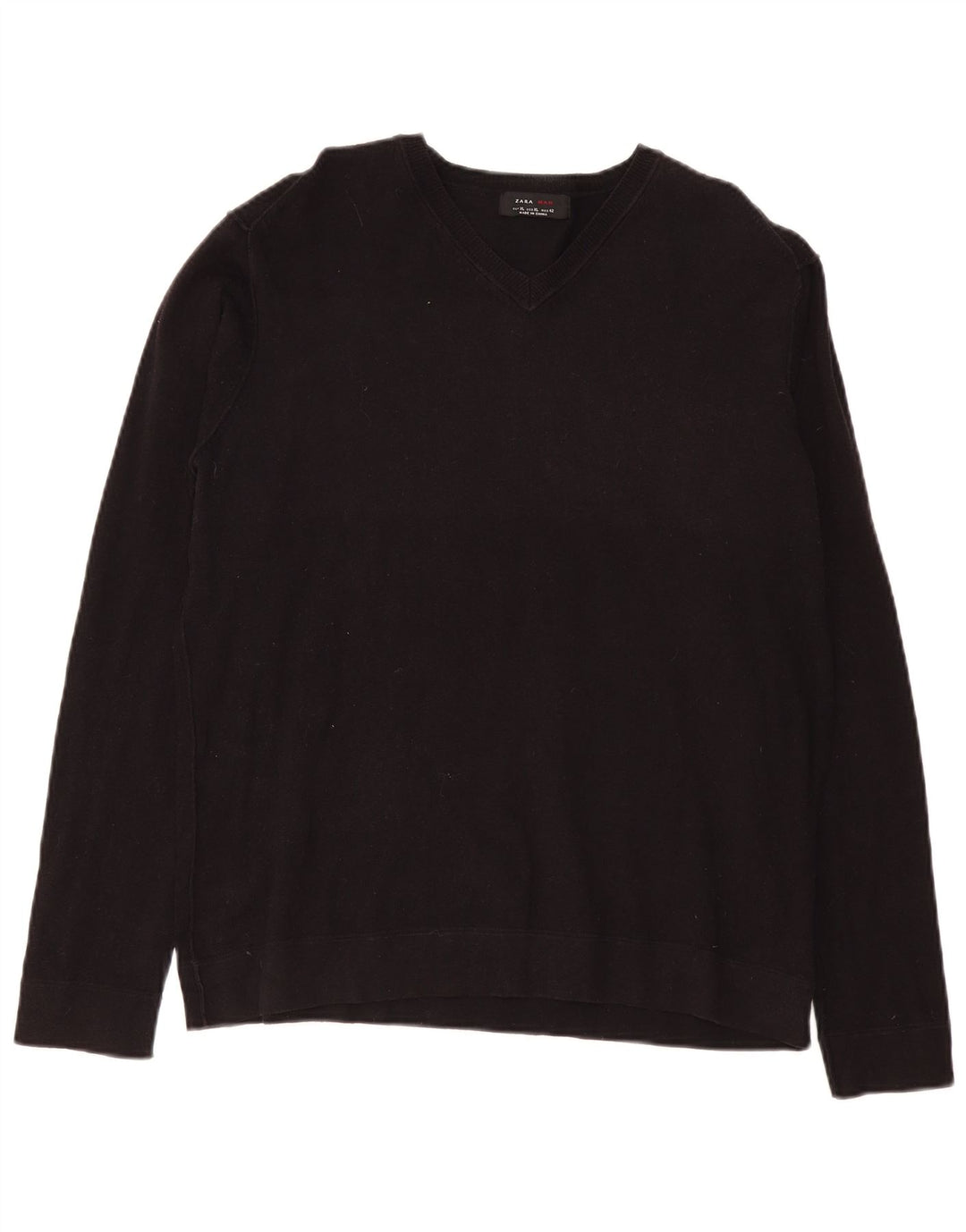 Zara Herre V-hals sweater XL Sort