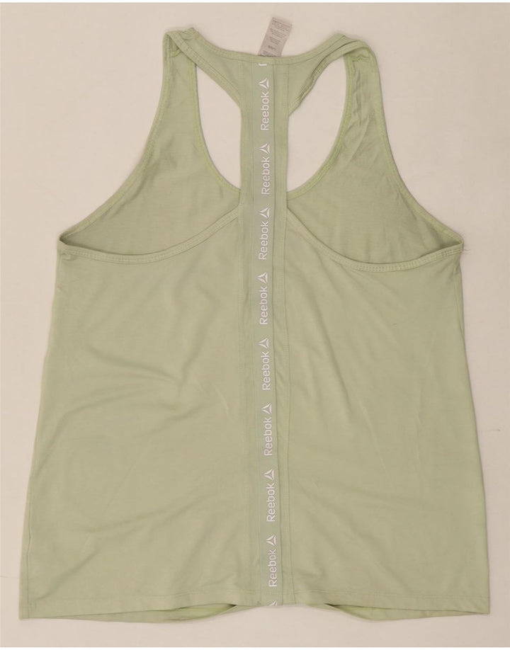 REEBOK Womens Vest Top UK 14 Large Green Polyester Vintage Reebok and Second-Hand Reebok from Messina Hembry 