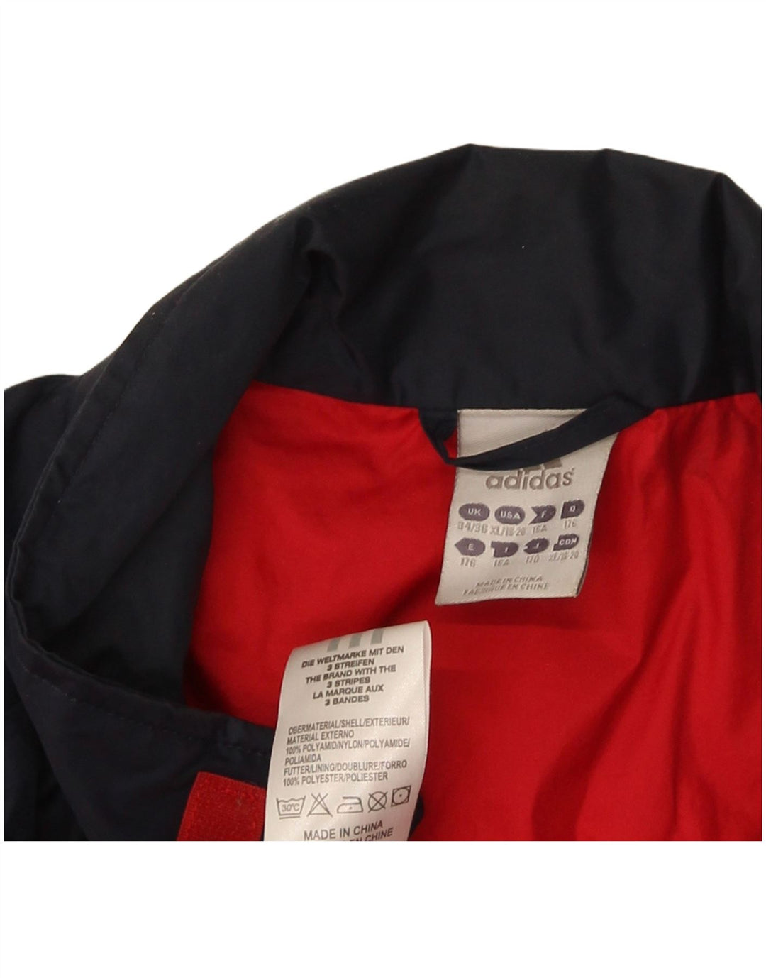 Adidas Regnfrakke til drenge 15-16 år Navy Blue Colourblock Polychlorid