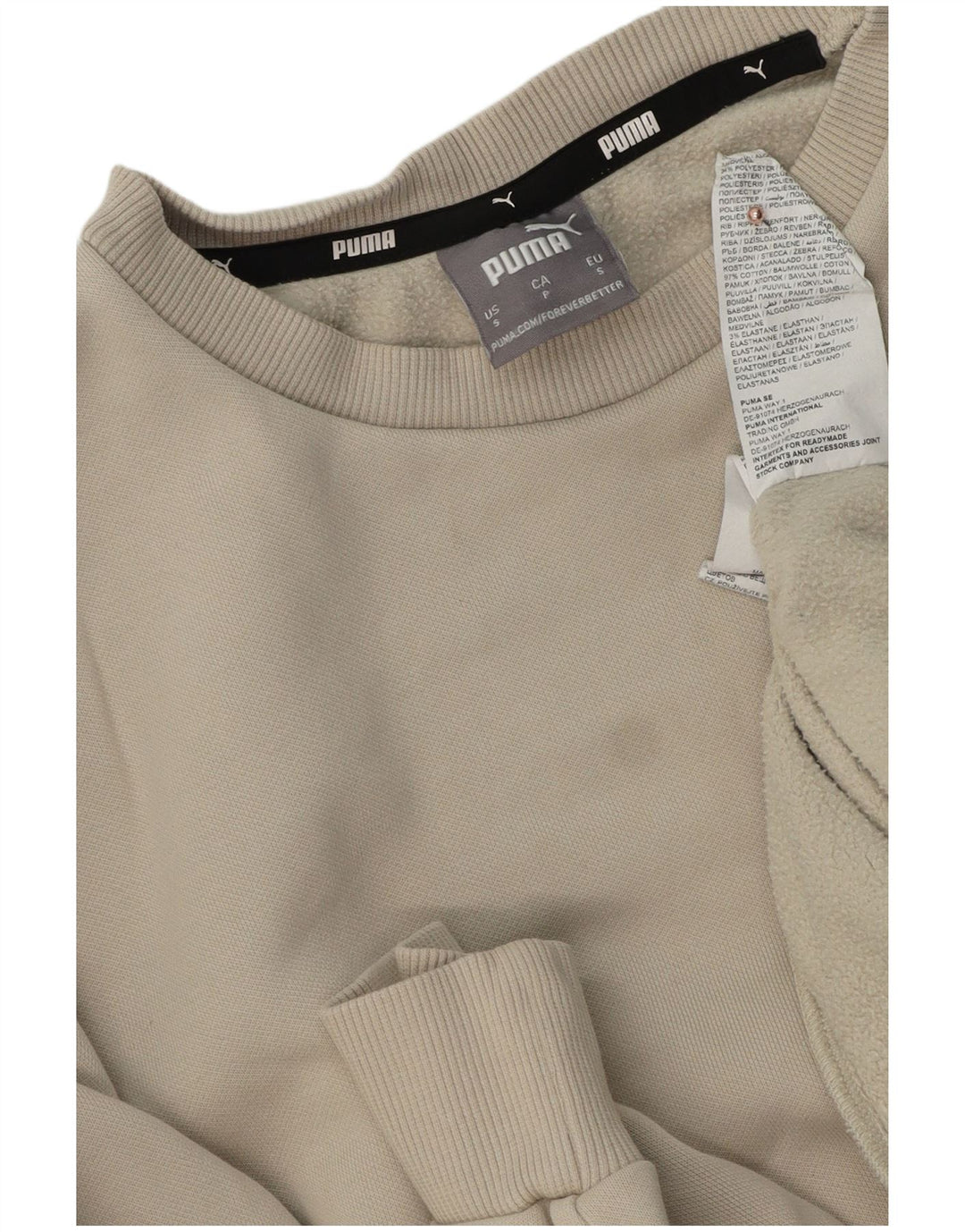 Puma Herre Sweatshirt Jumper Lille Beige Bomuld