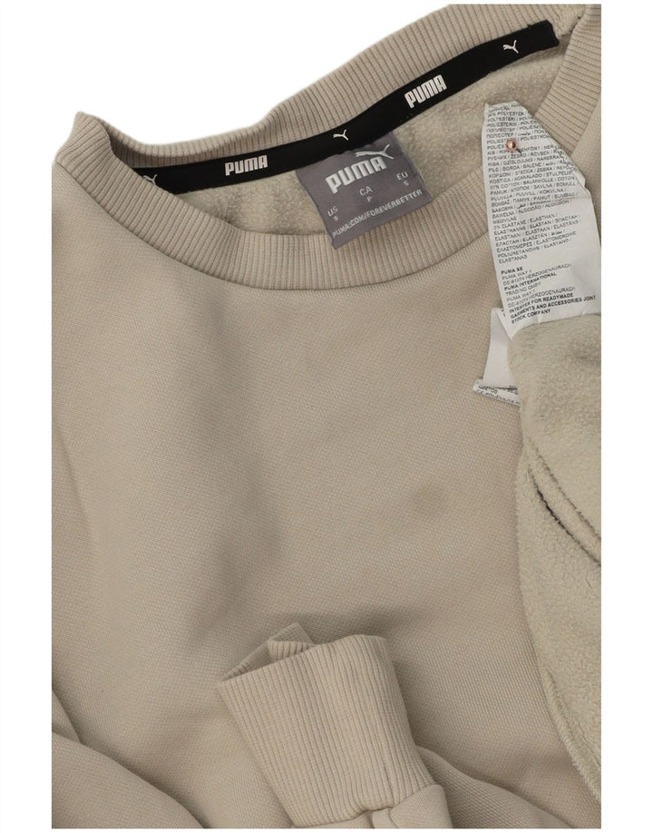 Puma Herre Sweatshirt Jumper Lille Beige Bomuld