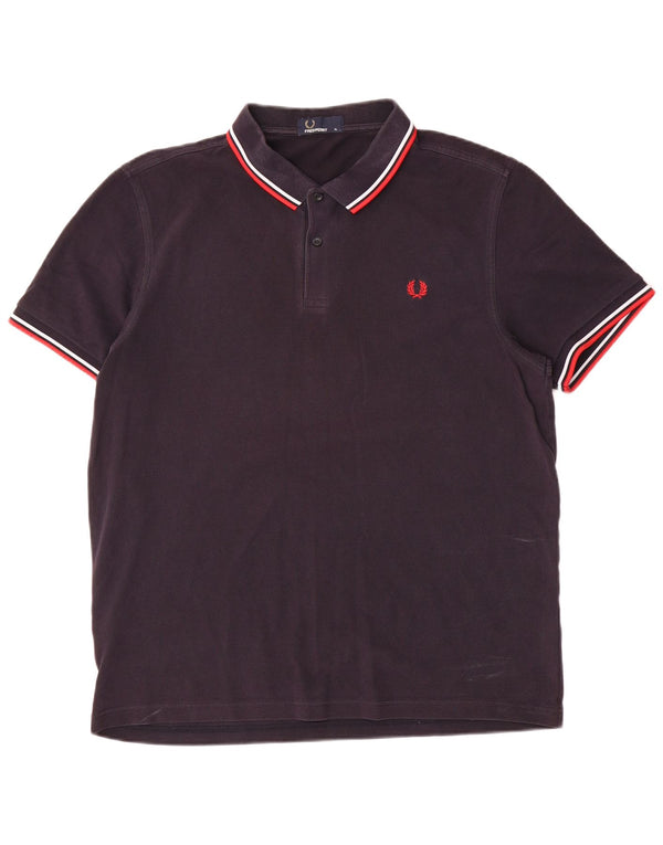 Fred Perry Herre poloshirt XL marineblå bomuld