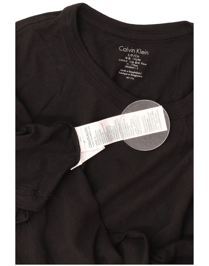 Calvin Klein Herre T-Shirt Top Lille Sort Bomuld