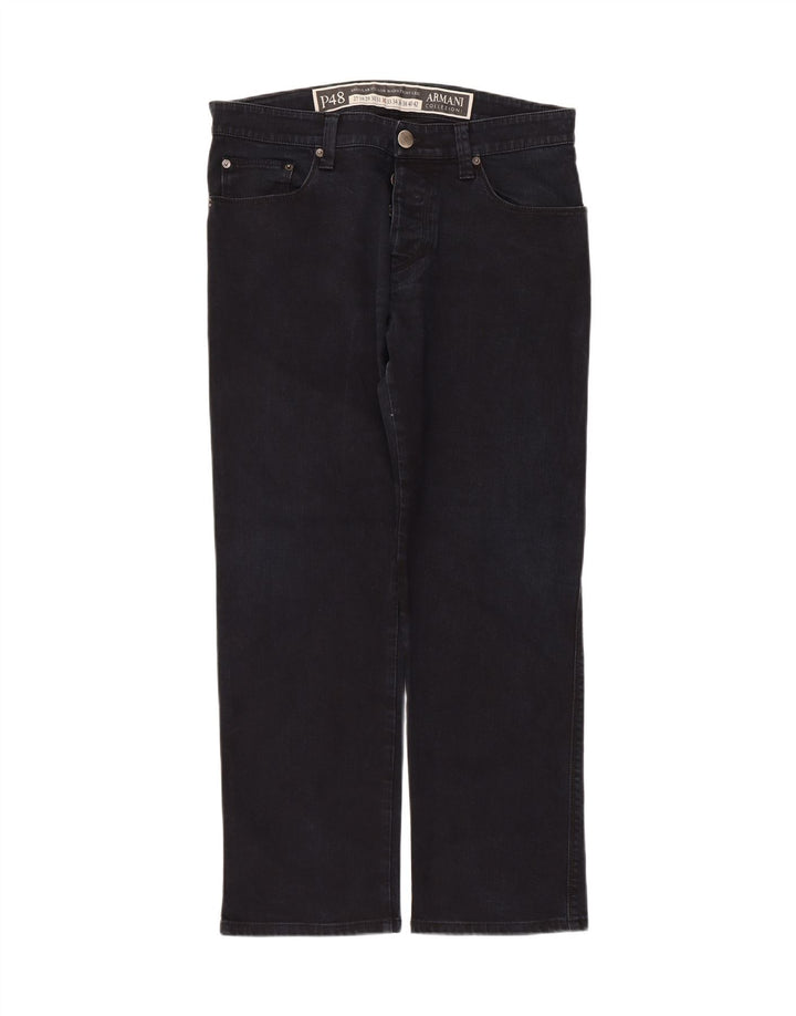 Armani Straight Jeans til mænd W32 L27 Marineblå