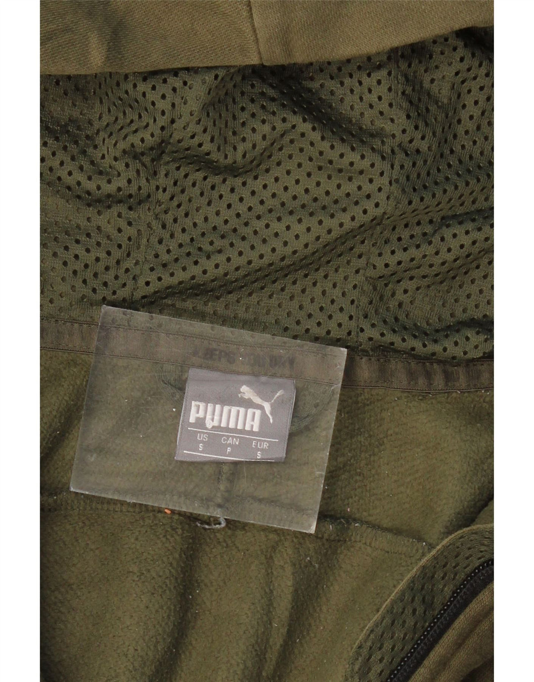 PUMA Hættetrøje med lynlås til mænd Small Khaki Camouflage