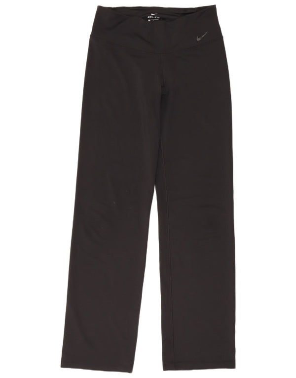 Nike Dame Dri Fit Leggings UK 14 Large Black Polyester
