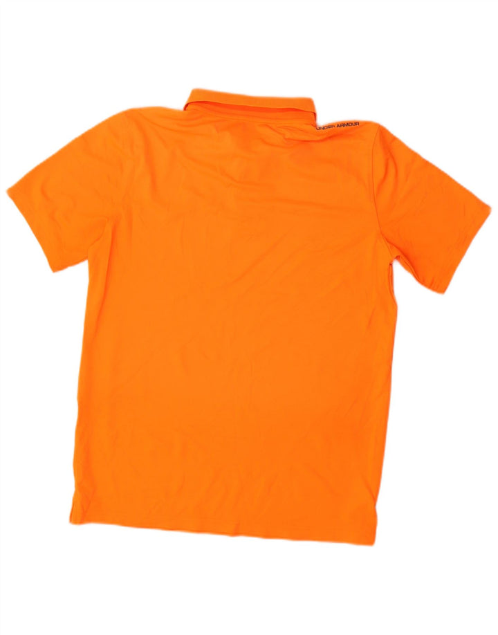 UNDER ARMOUR Boys Heat Gear Polo Shirt 13-14 år XL Orange