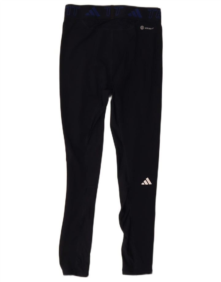 Adidas Dame Aeroready Leggings UK 12 Medium Navy Blue Polyester