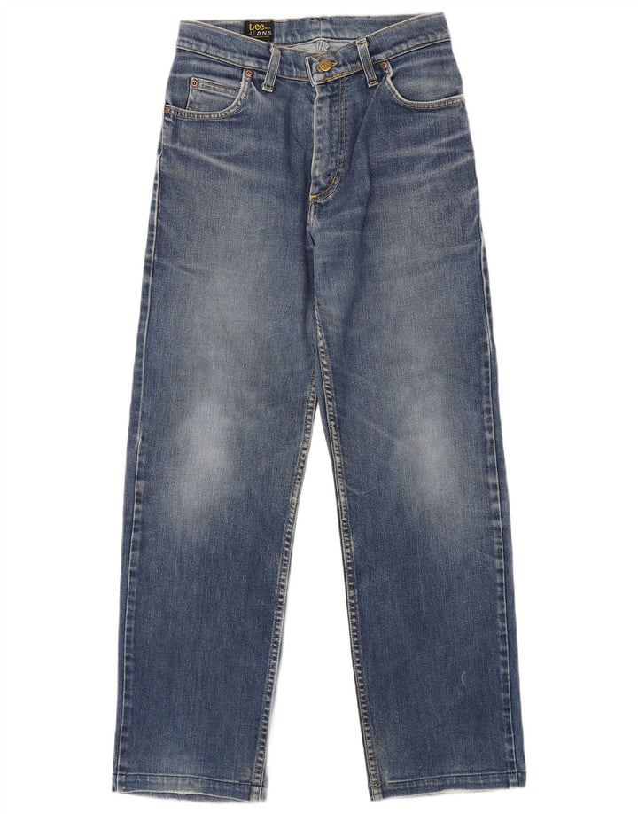 LEE Womens Straight Jeans W28 L30 Blue Cotton