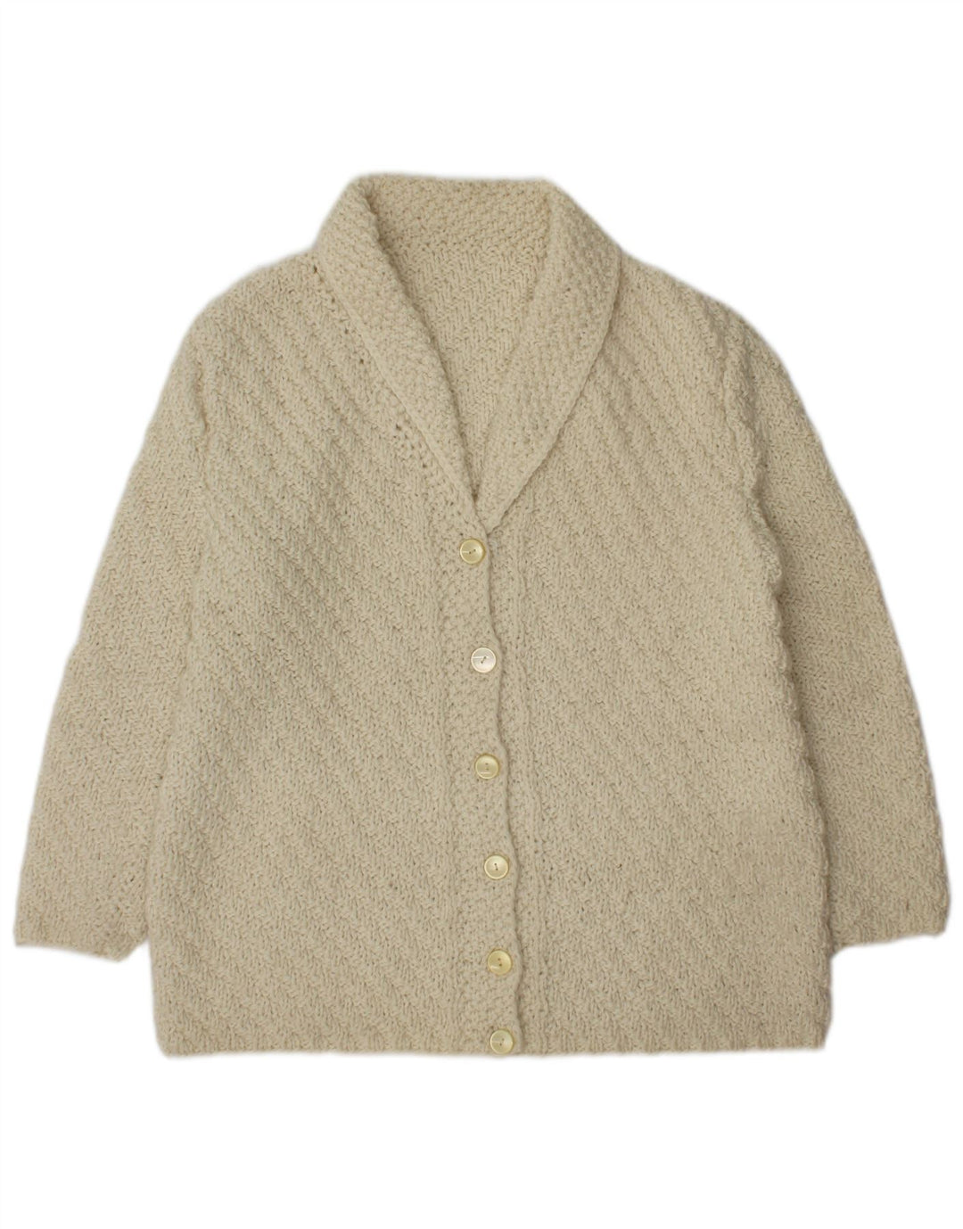 Vintage dame cardigan sweater UK 16 Large Beige