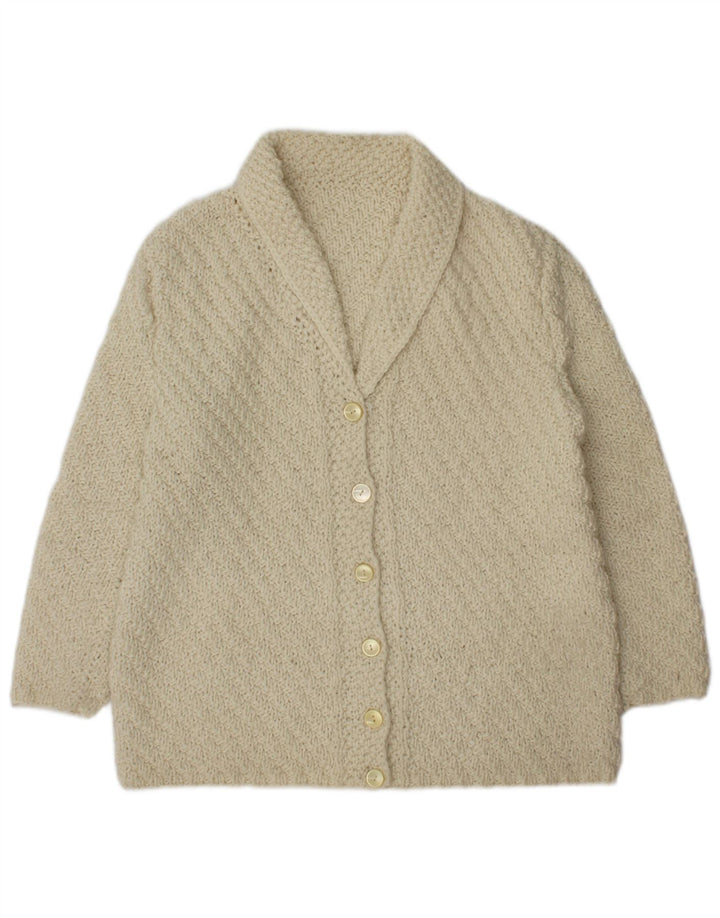 Vintage dame cardigan sweater UK 16 Large Beige
