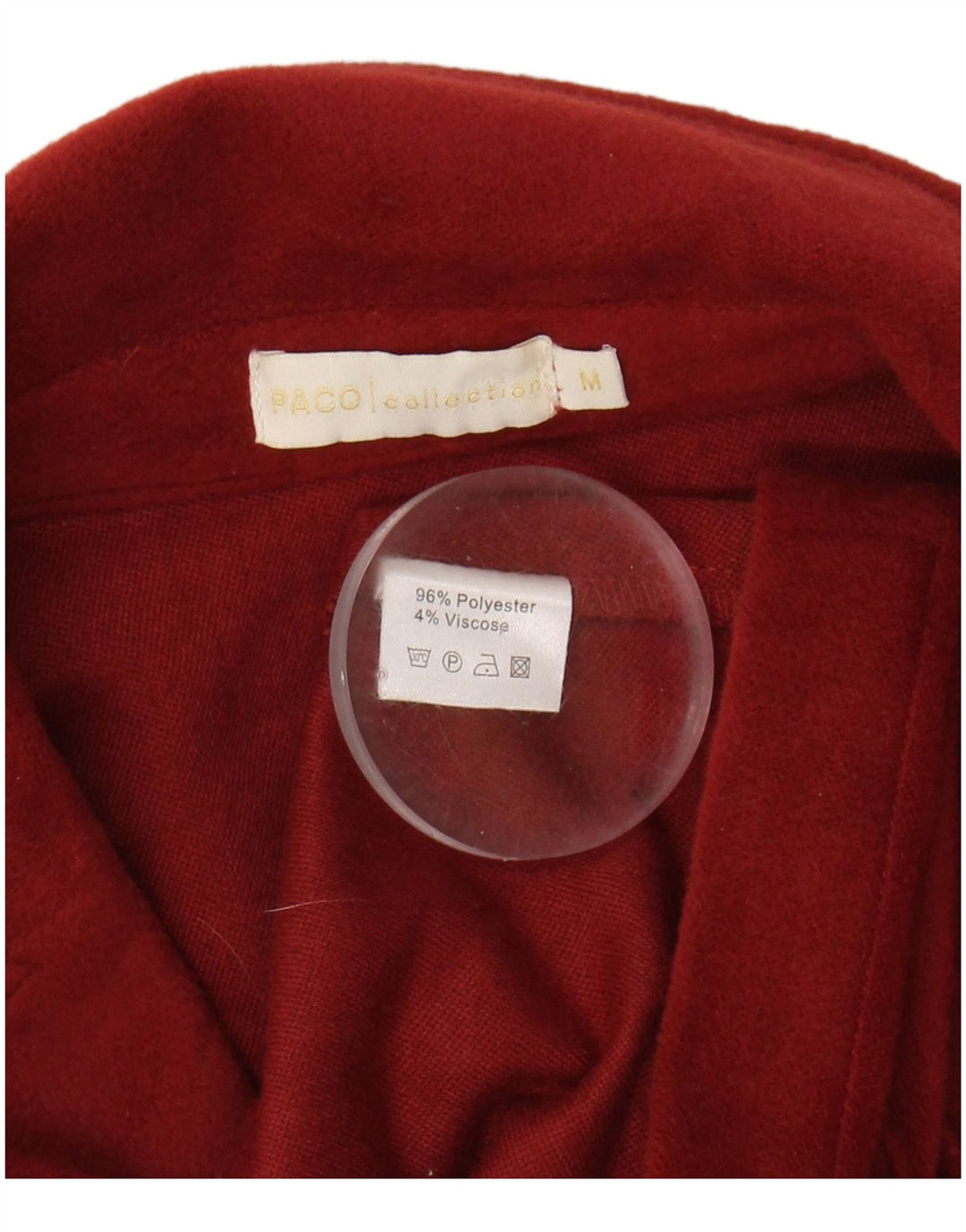 VINTAGE Womens 3 Button Blazer Jacket UK 14 Medium Red Polyester