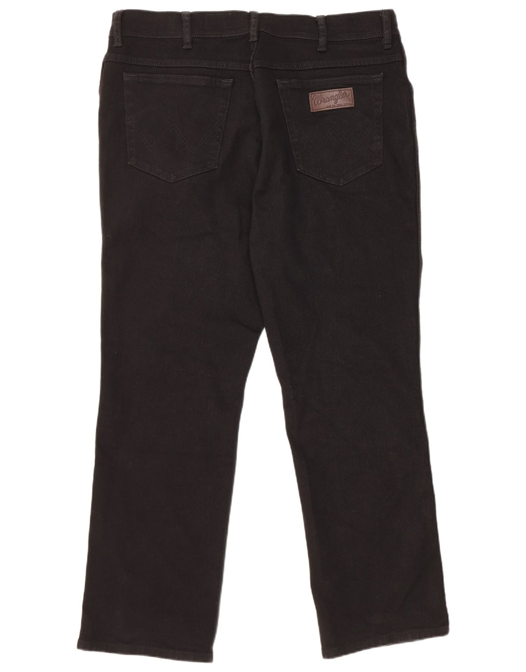 Wrangler Herre Texas Stretch Straight Jeans W38 L30 Sort Bomuld