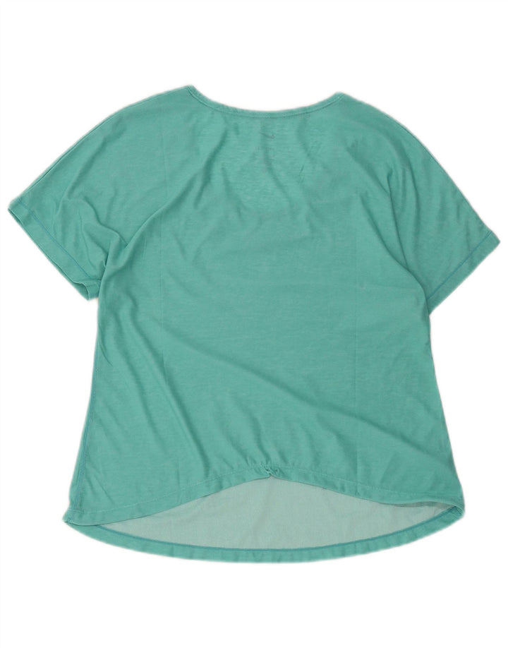 Nike Dame Dri Fit T-Shirt Top UK 14 Medium Blue