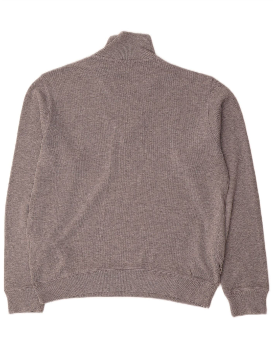 Lacoste Herre Zip Neck Sweatshirt Jumper Størrelse 4 Medium Grey Flecked Bomuld