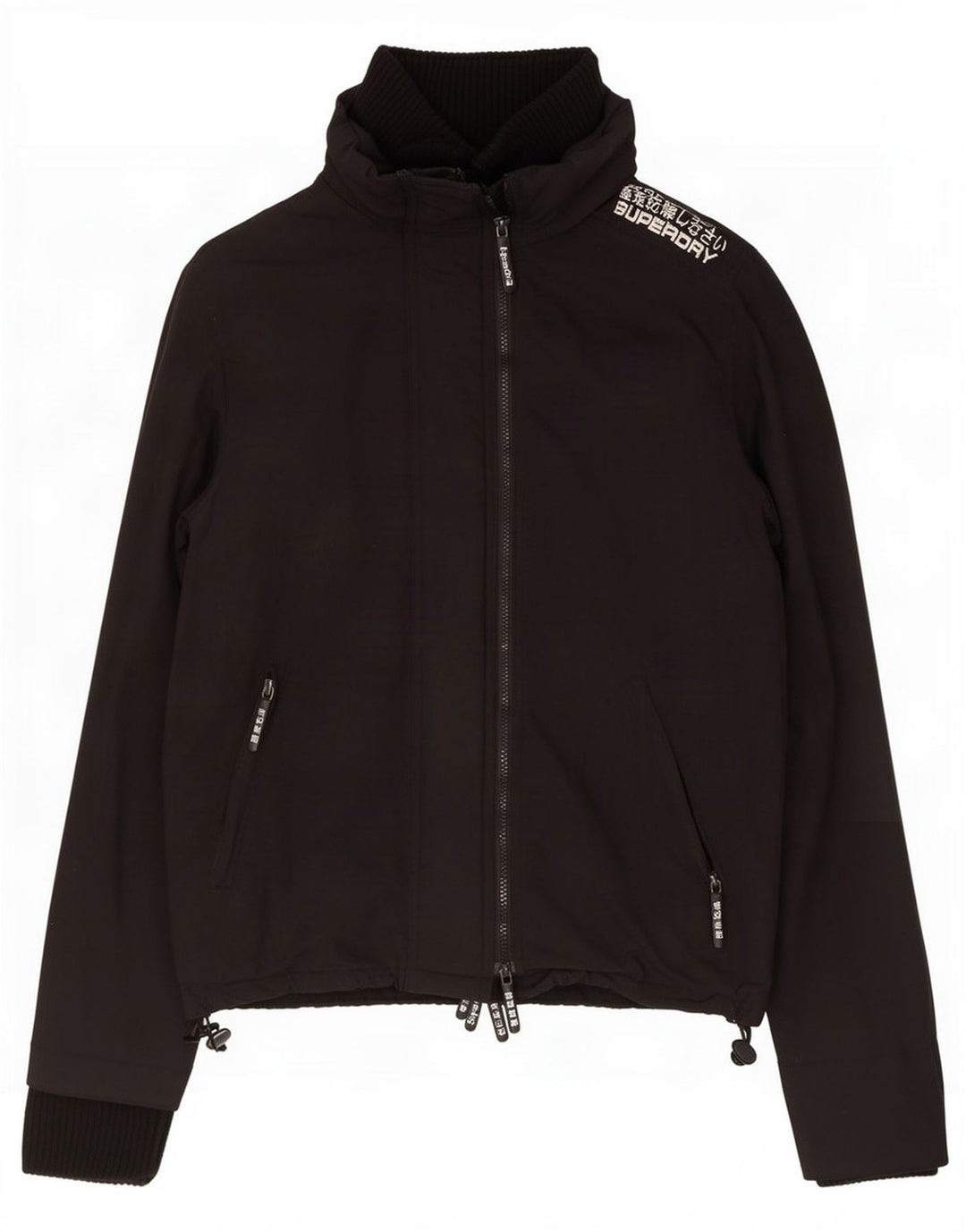 Superdry Regnjakke til kvinder UK 14 Stor sort nylon
