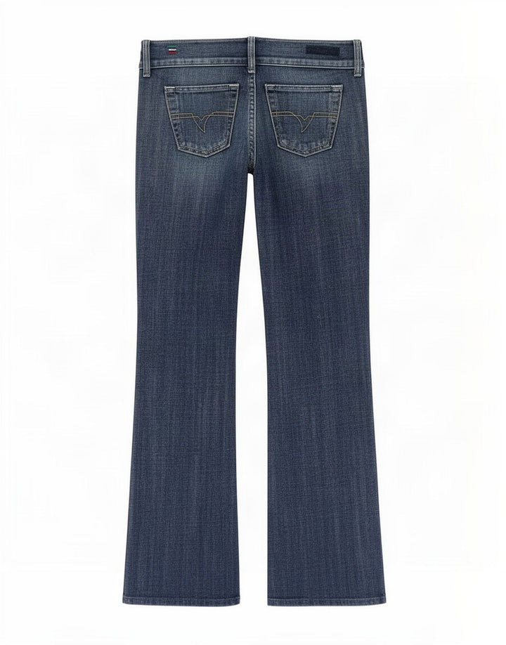 Diesel Dame Cherone Bootcut Jeans W29 L32 Marineblå Bomuld
