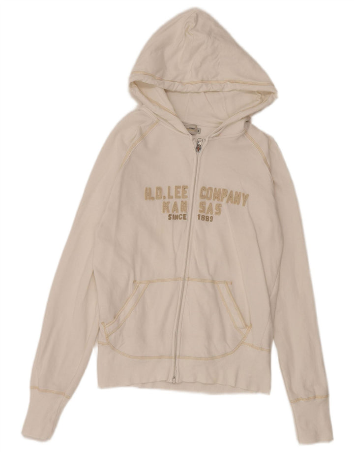 Lee Dame Grafisk Hættetrøje Sweater UK 10 Small White