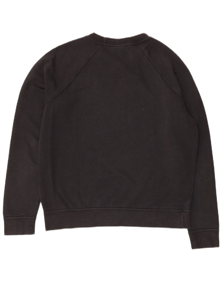 Nike Dame Grafisk Sweatshirt Jumper UK 14 Medium Sort Bomuld