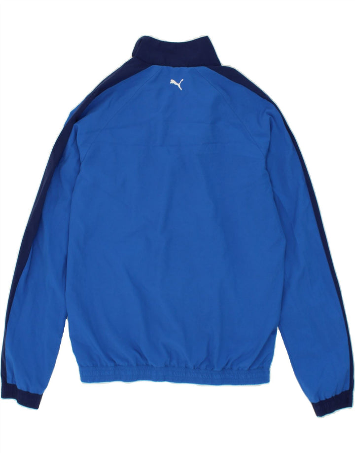 PUMA Boys Graphic Bomber Jacket 14-15 Years 2XL  Blue Colourblock Vintage Puma and Second-Hand Puma from Messina Hembry 