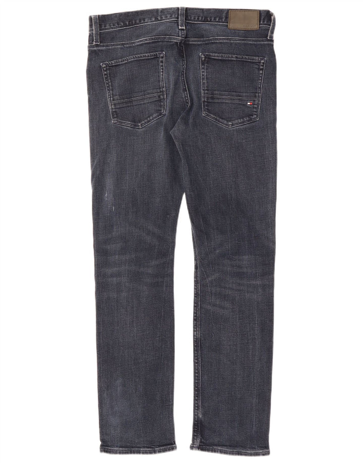 TOMMY HILFIGER Dame Denton Straight Jeans W32 L30 Marineblå Bomuld