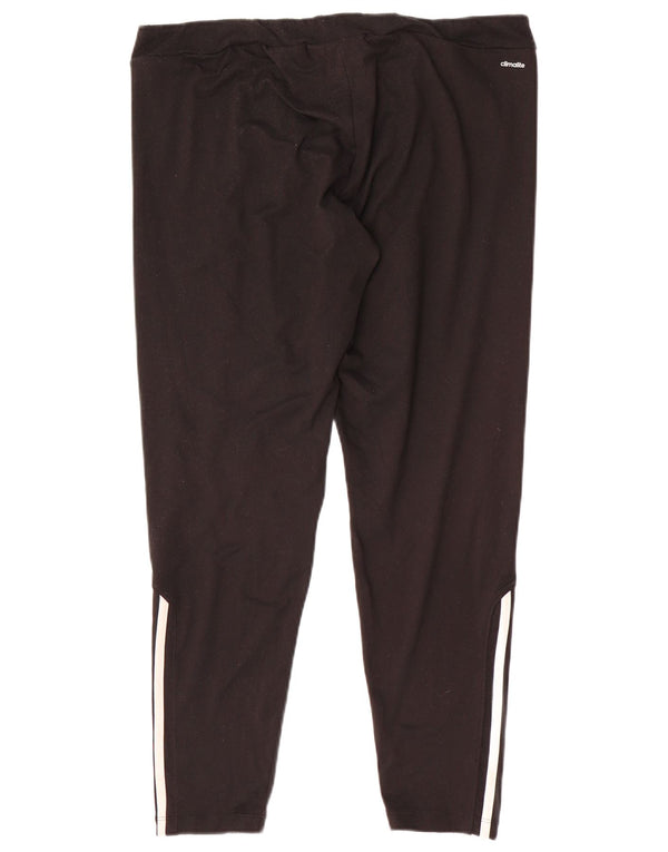 Adidas Womens Climalite Leggings UK 20/22 XL Sort Polyester