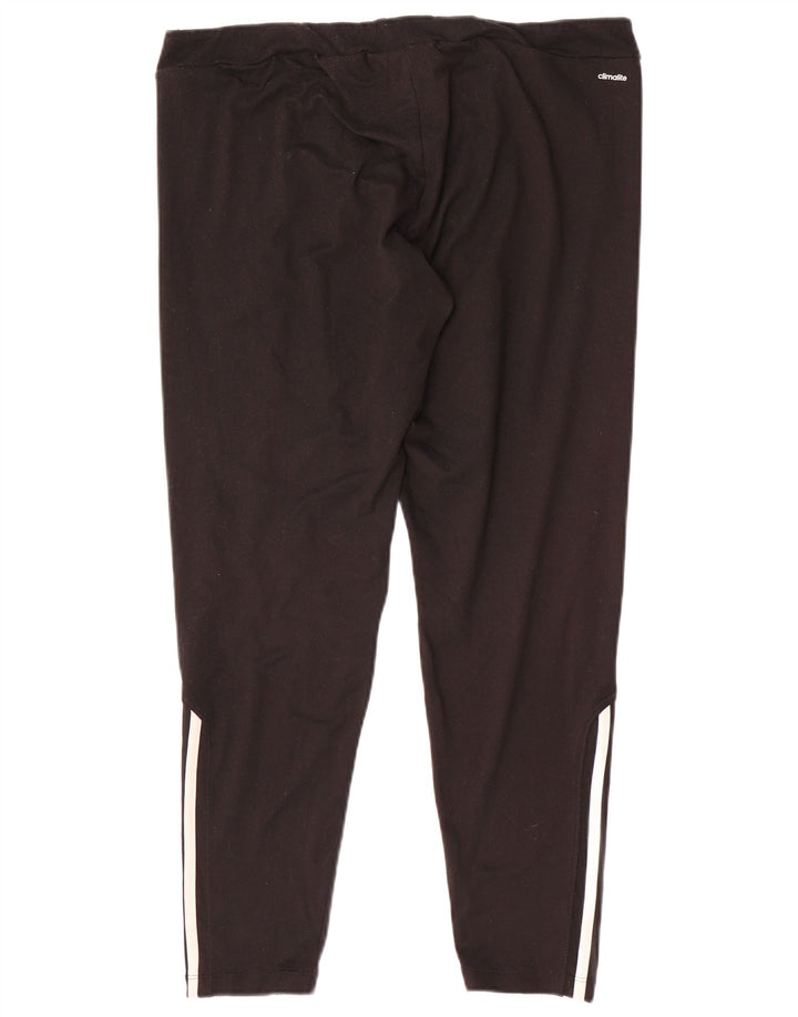 Adidas Womens Climalite Leggings UK 20/22 XL Sort Polyester