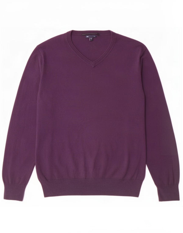 Gap Herre V-hals sweater XL Lilla bomuld
