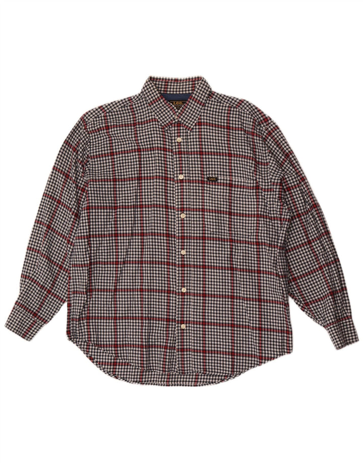 Lee Herreskjorte Stor Grå Gingham Bomuld