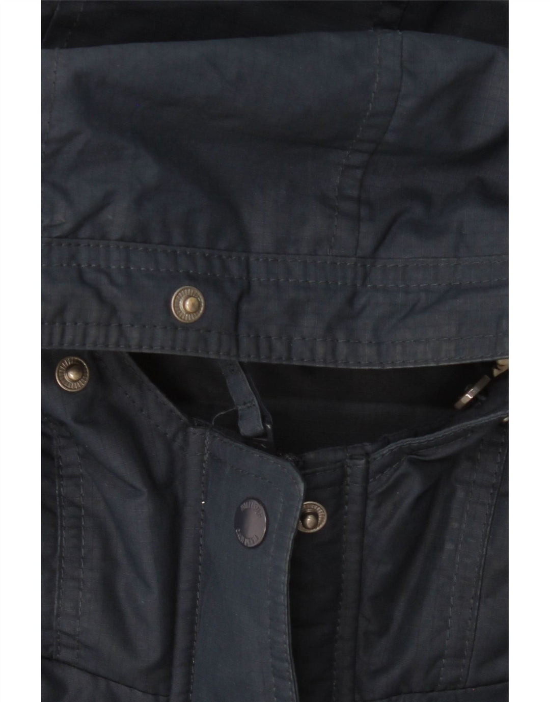 HOLLISTER Womens Hooded Parka Jacket UK 16 Large Navy Blue Polyester Vintage Hollister and Second-Hand Hollister from Messina Hembry 