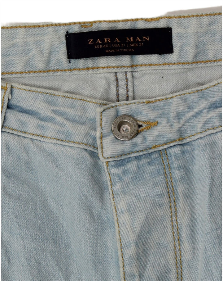 Zara Straight Jeans til mænd EU 40 Medium W31 L33 Blå Bomuld