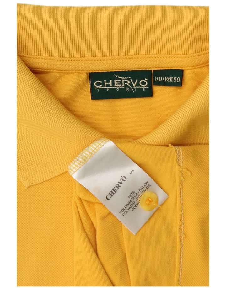 Chervo Herre Polo Shirt IT 50 Medium Gul Polyamid