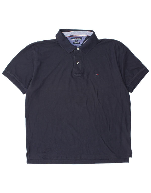 Tommy Hilfiger Herre Regular Fit Polo Shirt 2XL Navy Blue Bomuld