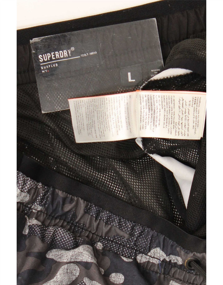 Superdry svømmeshorts til mænd, store flerfarvede camouflagepolyester