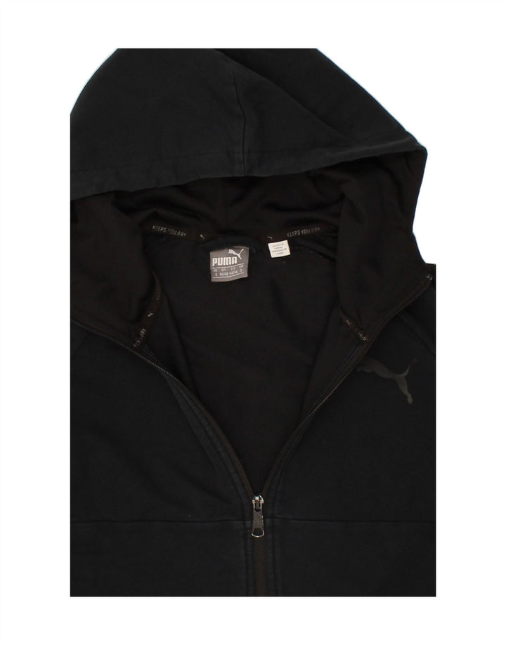 PUMA Mens Zip Hoodie Sweater Small Navy Blue Cotton Vintage Puma and Second-Hand Puma from Messina Hembry 