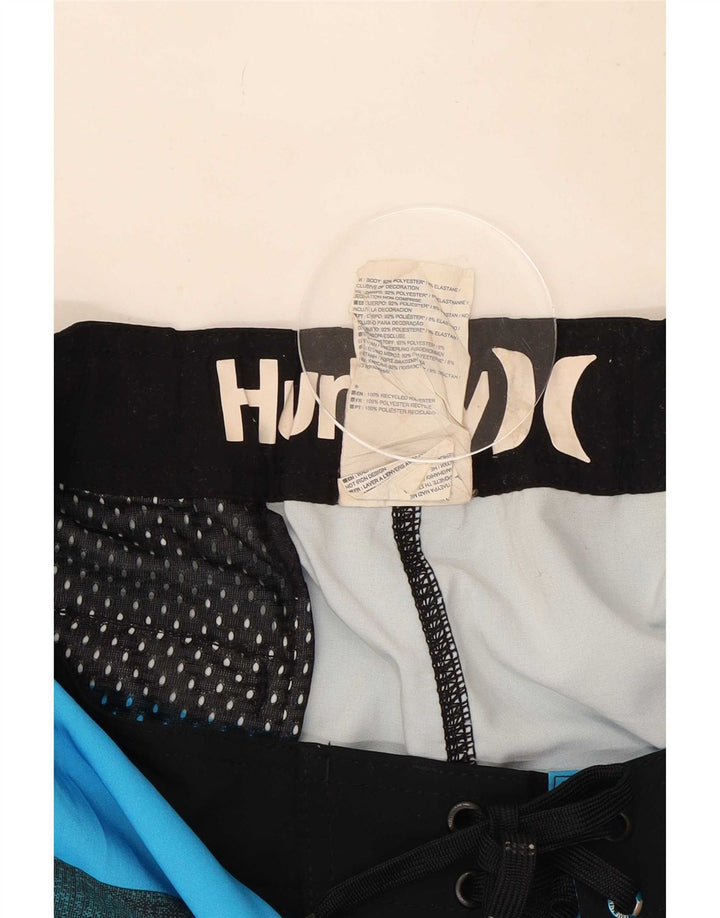 Hurley Badeshorts til mænd store blå stribet polyester