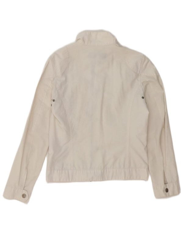Rifle Womens Heritage Utility Jacket UK 12 Medium White Bomuld