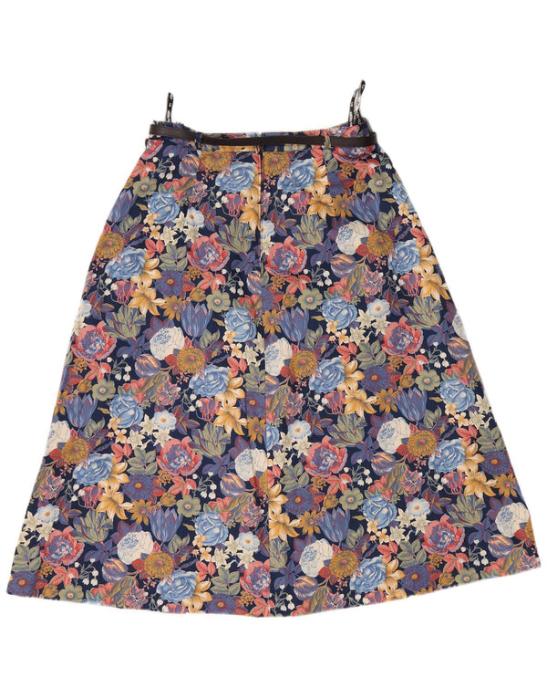 GOLDEN GATE Womens Flared Skirt IT 40 Small W26  Multicoloured Floral