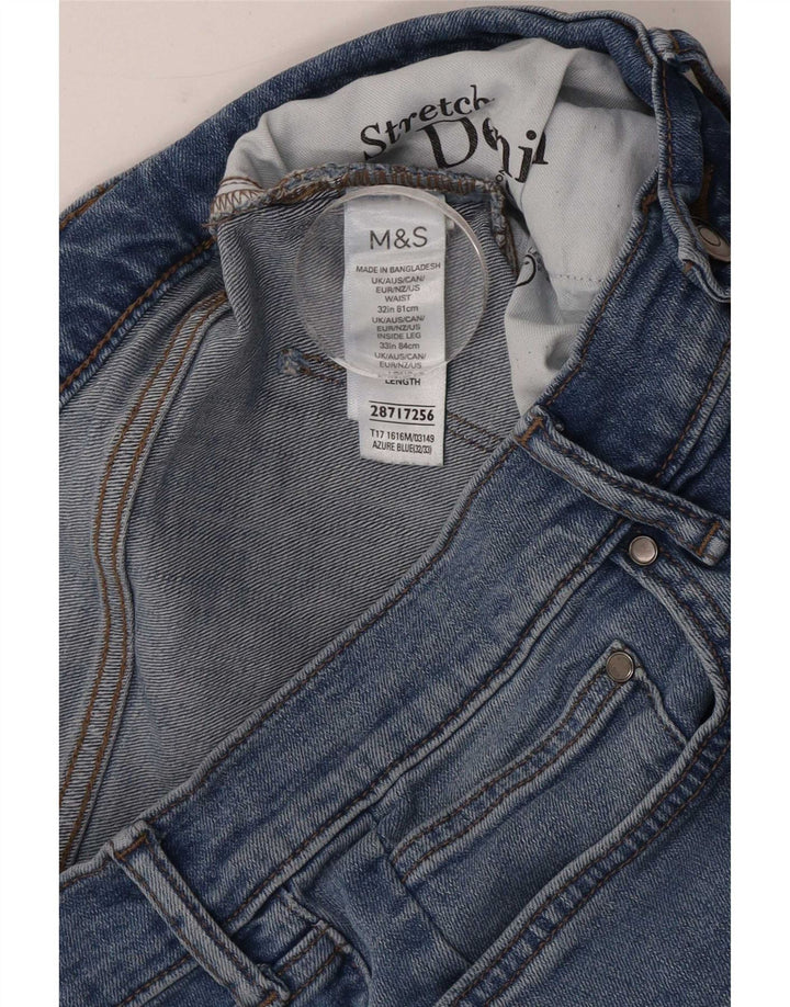 Marks & Spencer Straight Jeans til mænd W32 L33 Blå bomuld