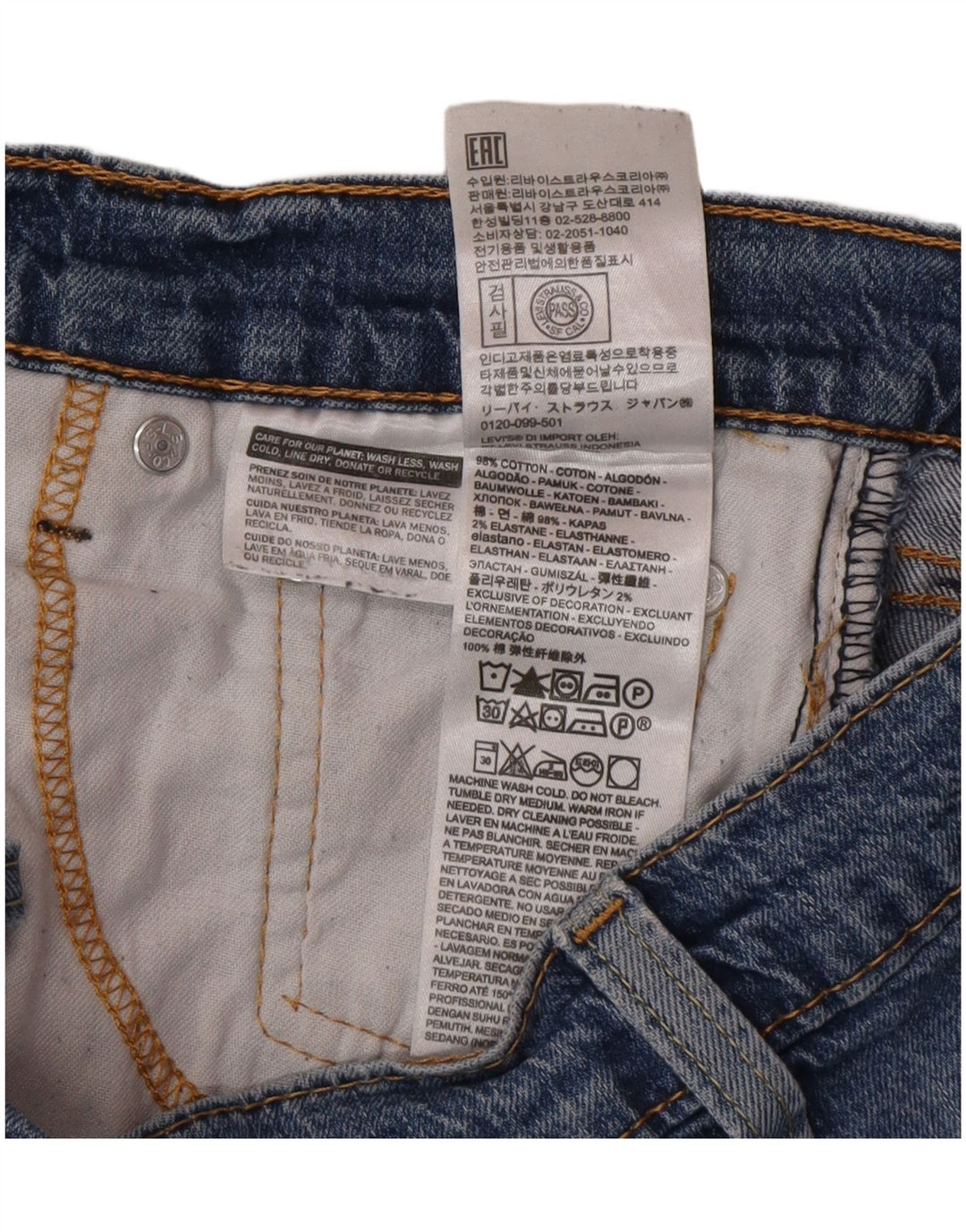 Levi's Herre 541 tilspidsede jeans W30 L32 blå bomuld
