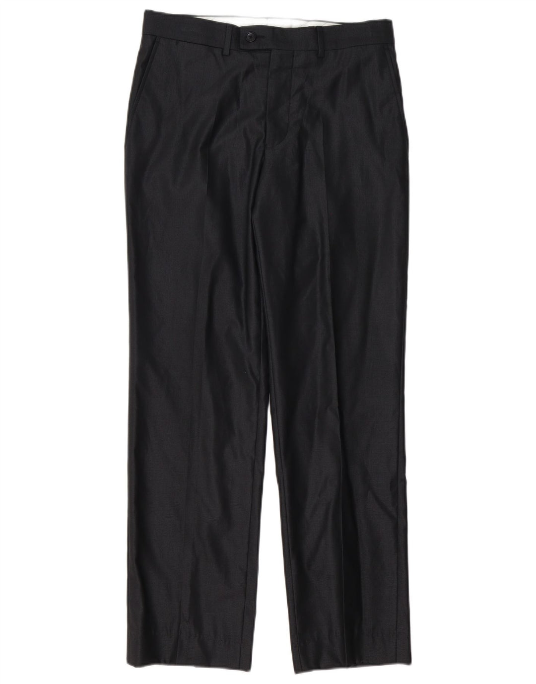 Zara Straight Suit Bukser til mænd EU 38 Small W30 L30 Sort Polyester