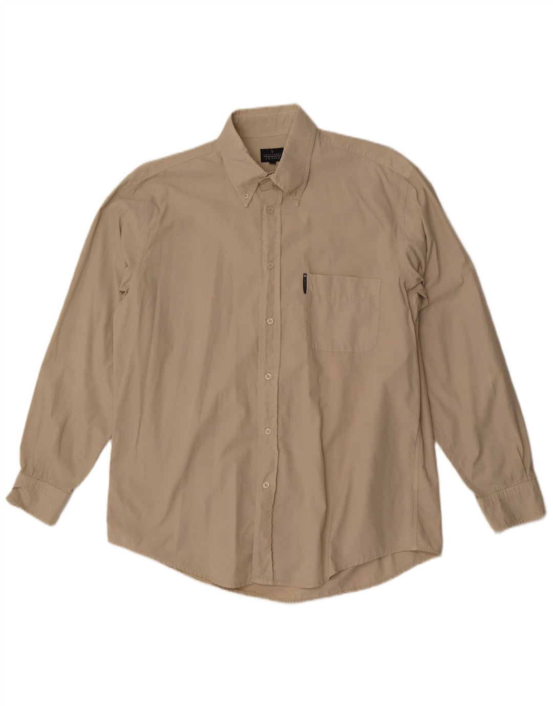 Trussardi Jeans Herreskjorte Stor Beige Bomuld