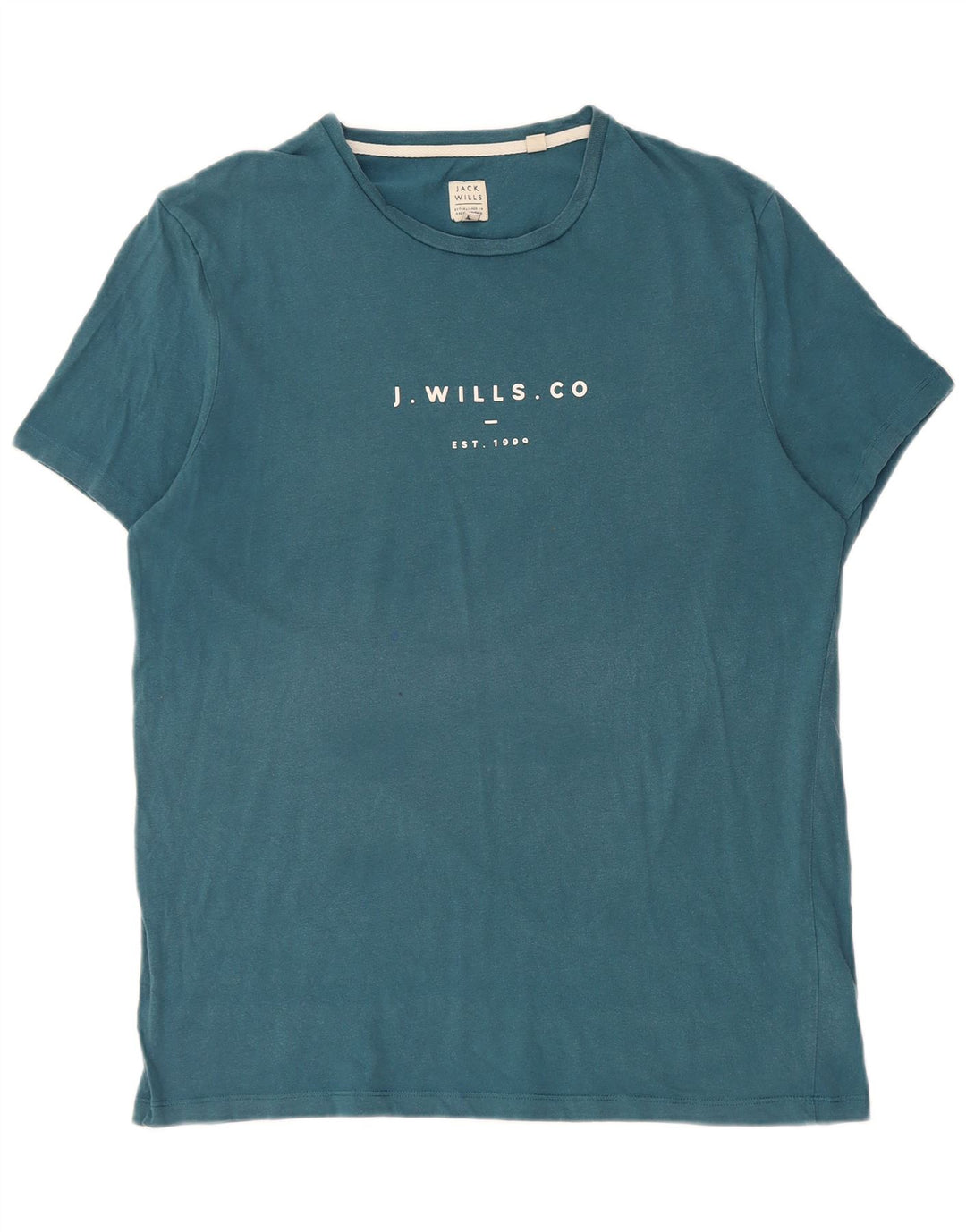 Jack Wills Herre grafisk T-shirt Top mellemblå bomuld