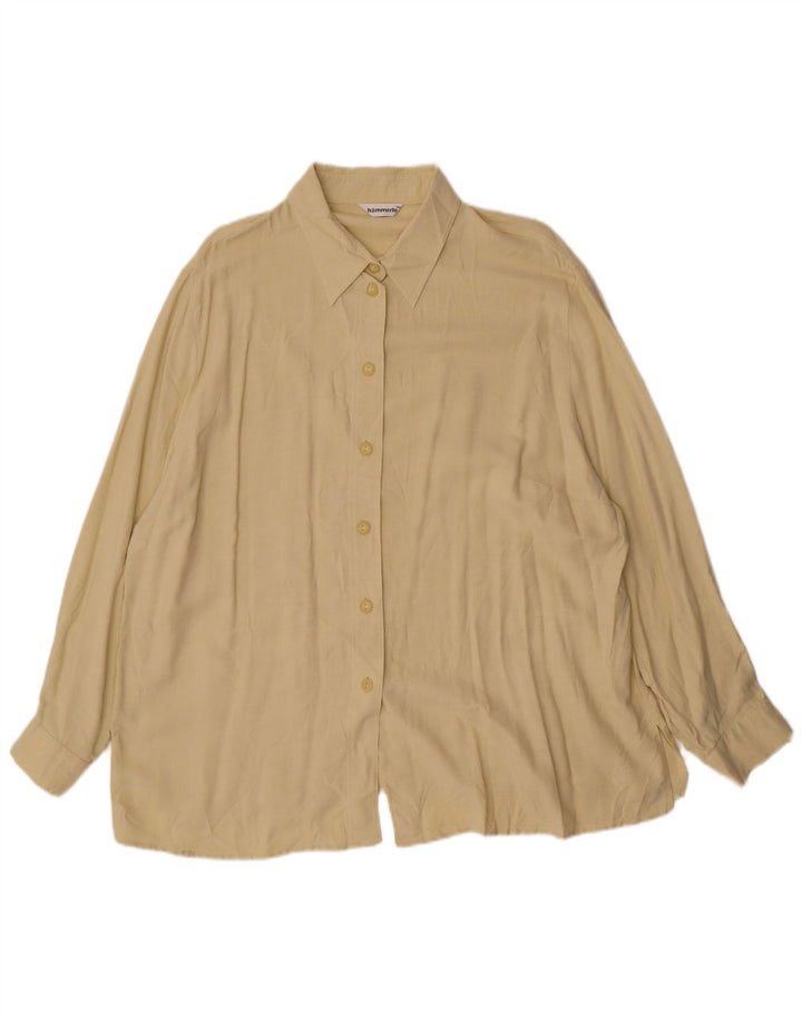 Hammerle Dame Oversized skjortebluse EU 50 3XL Beige Viscose