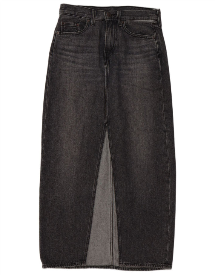 LEVI'S Dame Denim Nederdel W25 XS Grå Bomuld