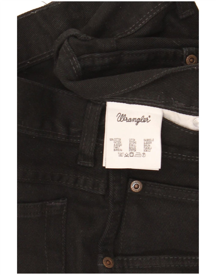 Wrangler Herre Regular Fit Straight Jeans W38 L30 Sort Bomuld