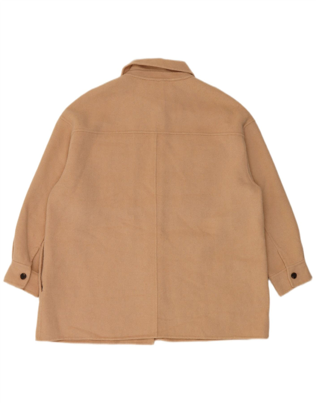Zara Womens Oversized Bomber Jacket UK 14 Medium Beige Uld