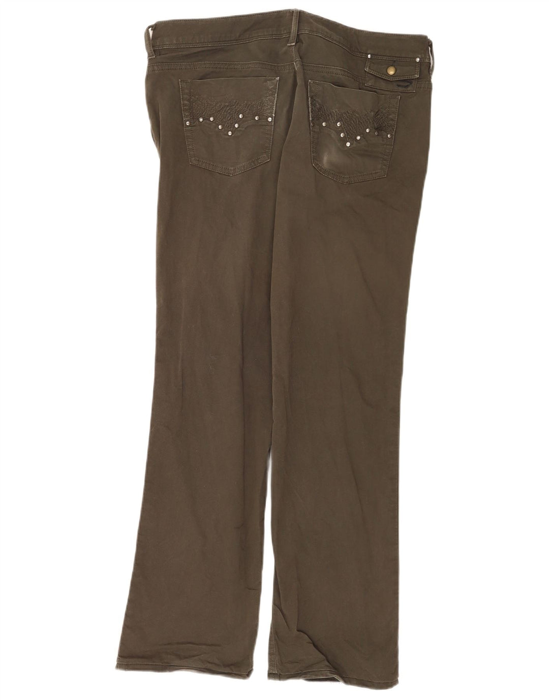 Diesel Dame Bootcut Jeans W33 L30 Khaki Bomuld