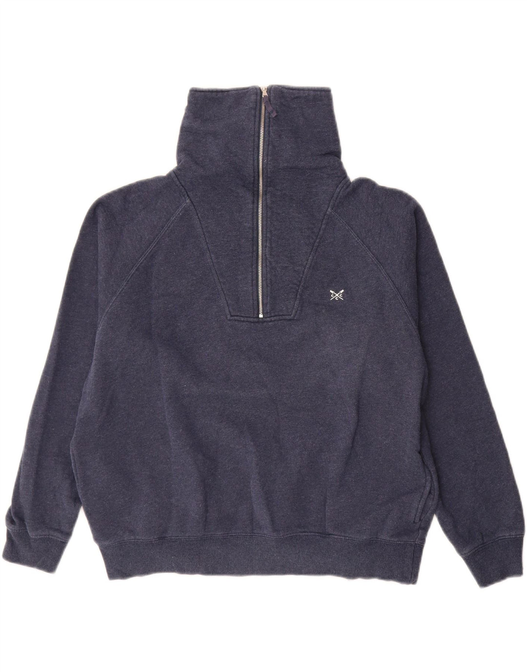 CREW CLOTHING Dame Oversized Sweatshirt Jumper UK 10 Small Navy Blue